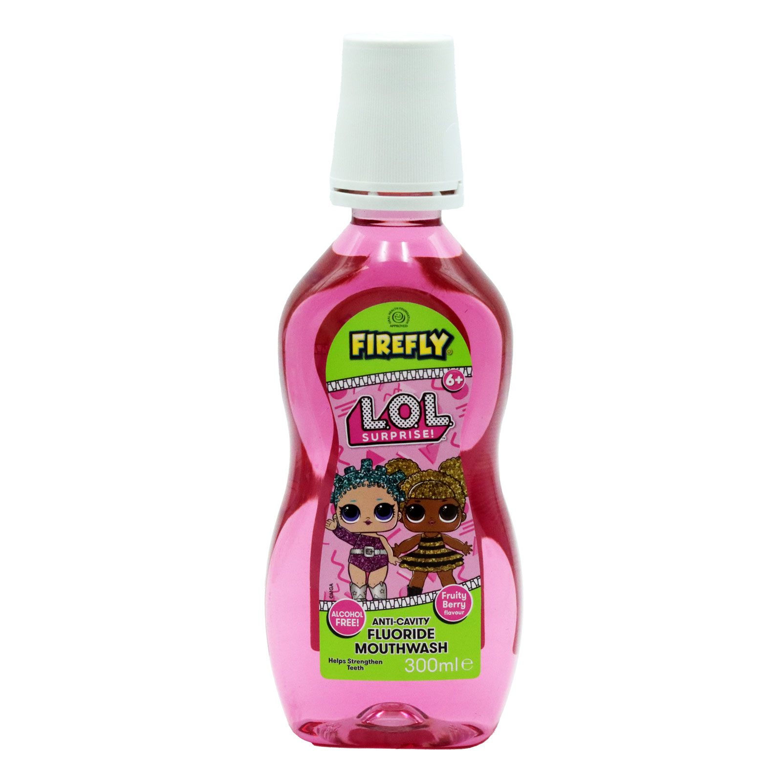 Firefly LOL Surprise! Fluoride Munddusche 300 ml Kinderfreundliche Munddusche mit Fruchtgeschmack (6+)