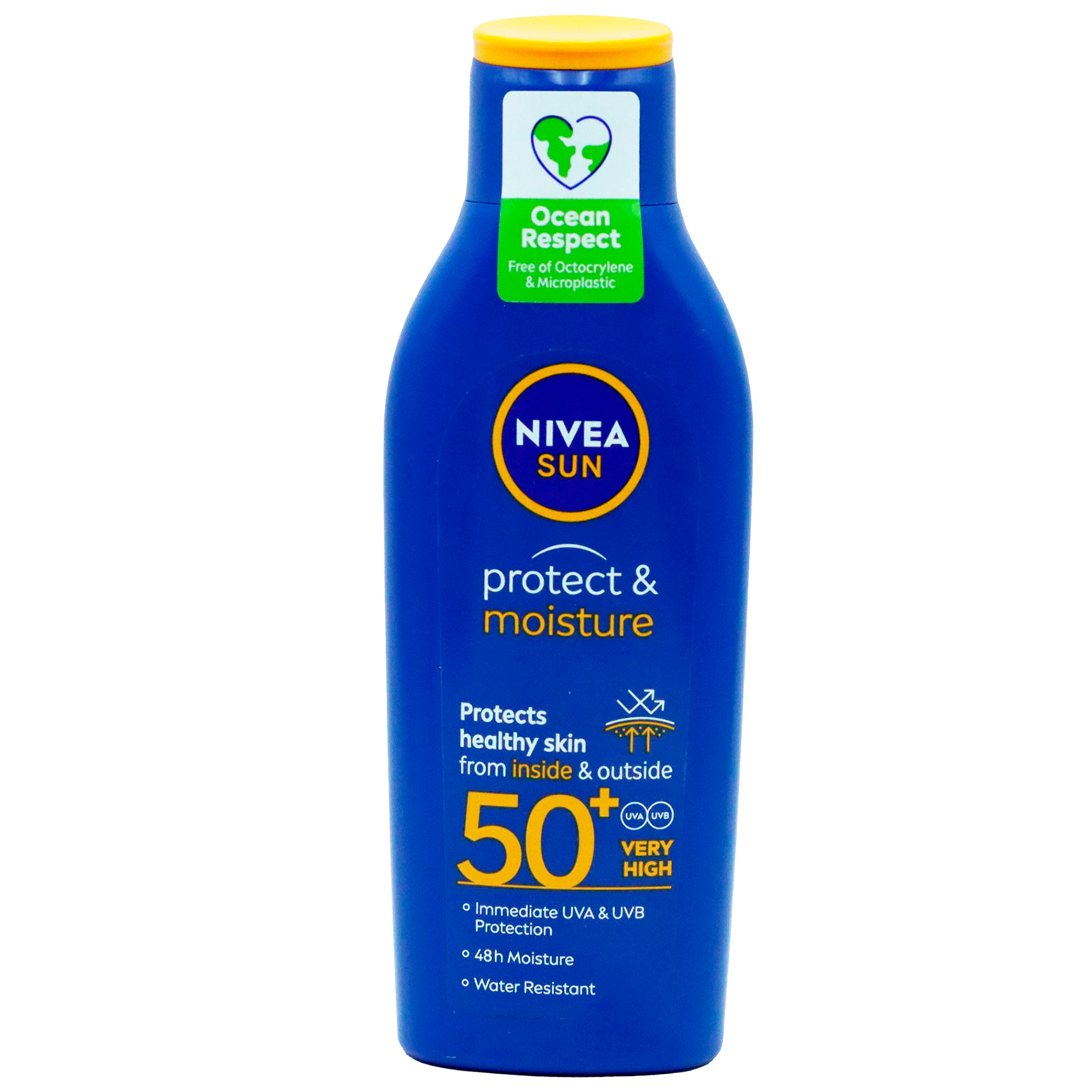 Solcreme NIVEA Sun Protect & Moisture SPF 50+ Meget høj solbeskyttelse (200 ml.)