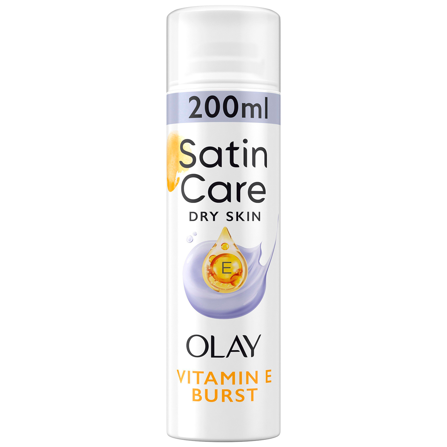 Gillette Barbergel Satin Care Dry Skin Olay Vitamin E Burst 200 ml - Gillette Satin Care