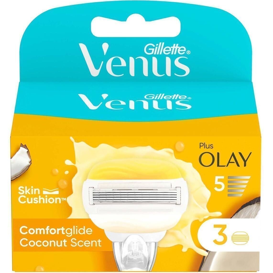 Gillette Venus Comfortglide Barberblade Coconut + Olay 3 stk.