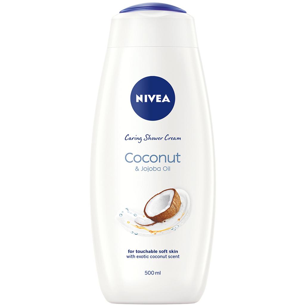 NIVEA Caring Shower Cream Coconut & Jojoba Oil 500 ml - Shower Gel fra Nivea