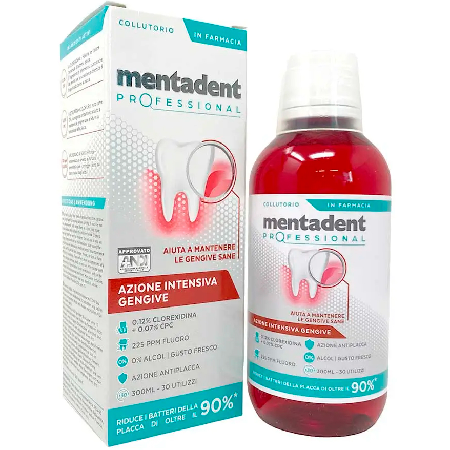 Klorhexidin Mundskyl 0.12 % MENTADENT Professional CPC 300 ml