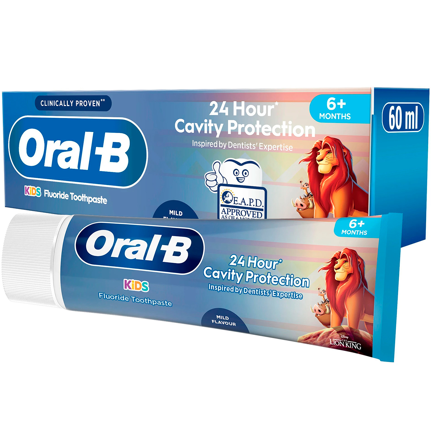 ORAL-B Kids Fluor Børnetandpasta Løvernes Konge 60 ml. - Tandpleje til børn