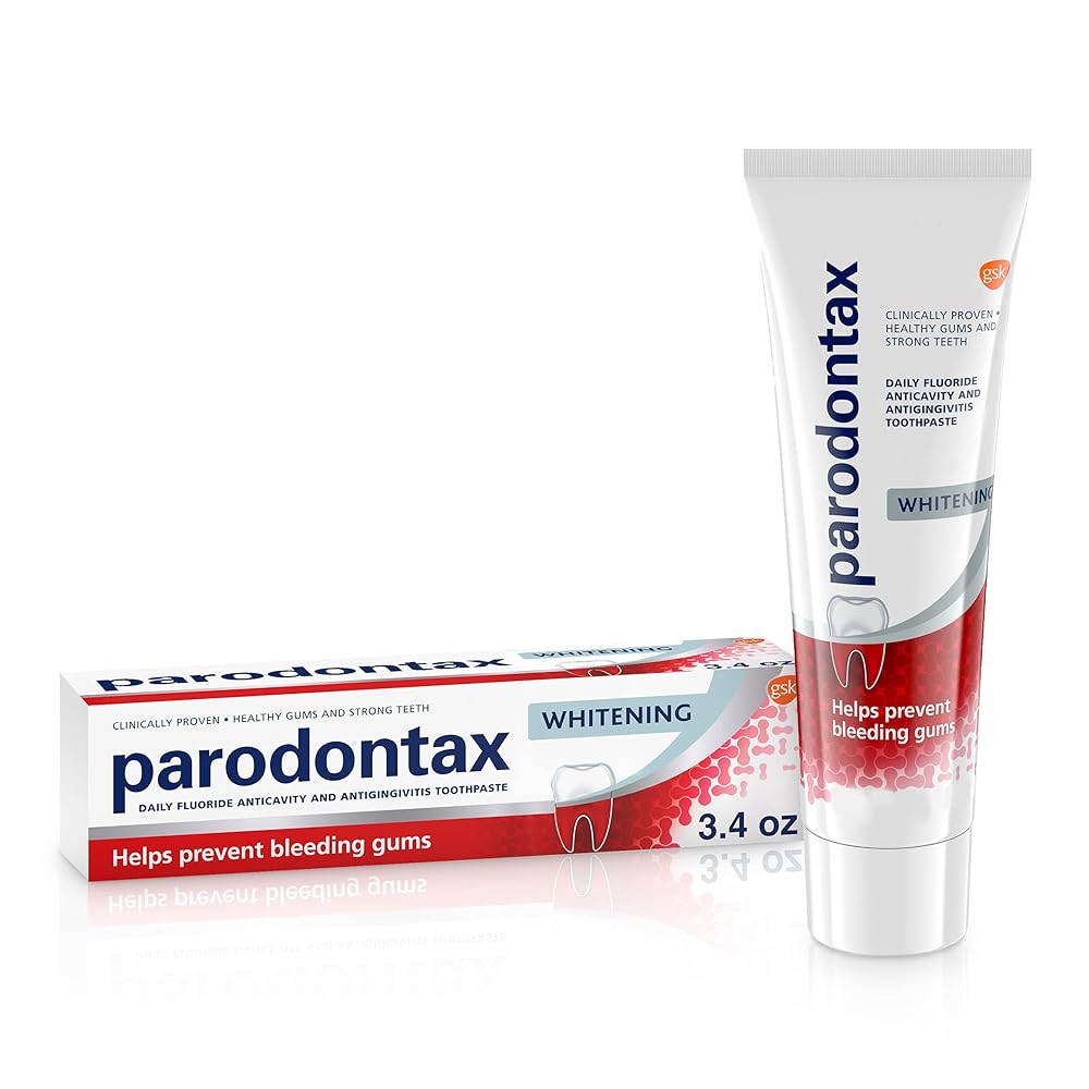 PARODONTAX Whitening Tandpasta 75 ml. Daglig tandpasta mod blødende tandkød med whitening-effekt