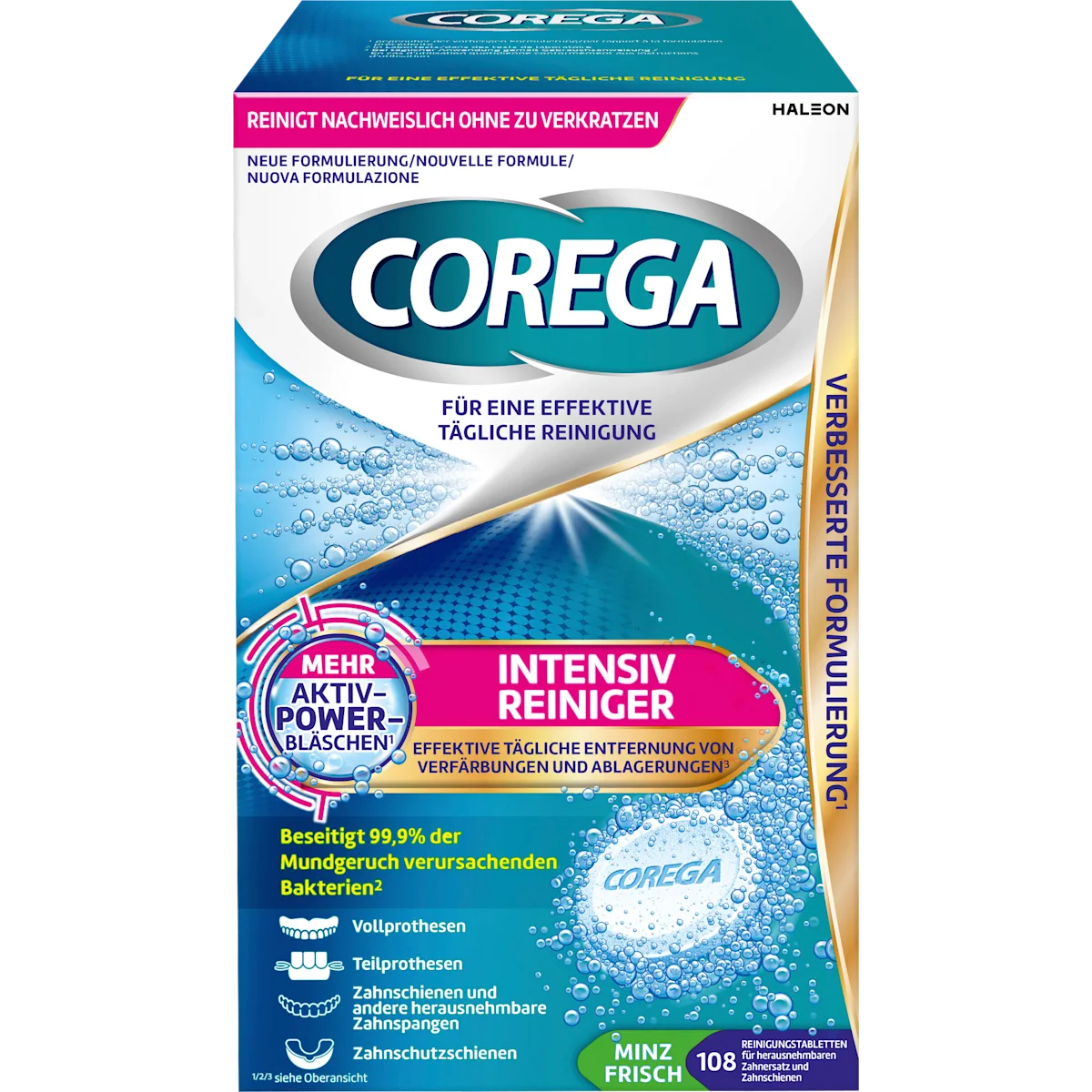 Reinigungstabletten für Prothese COREGA Corega Intensive Cleaner 108 Stk.