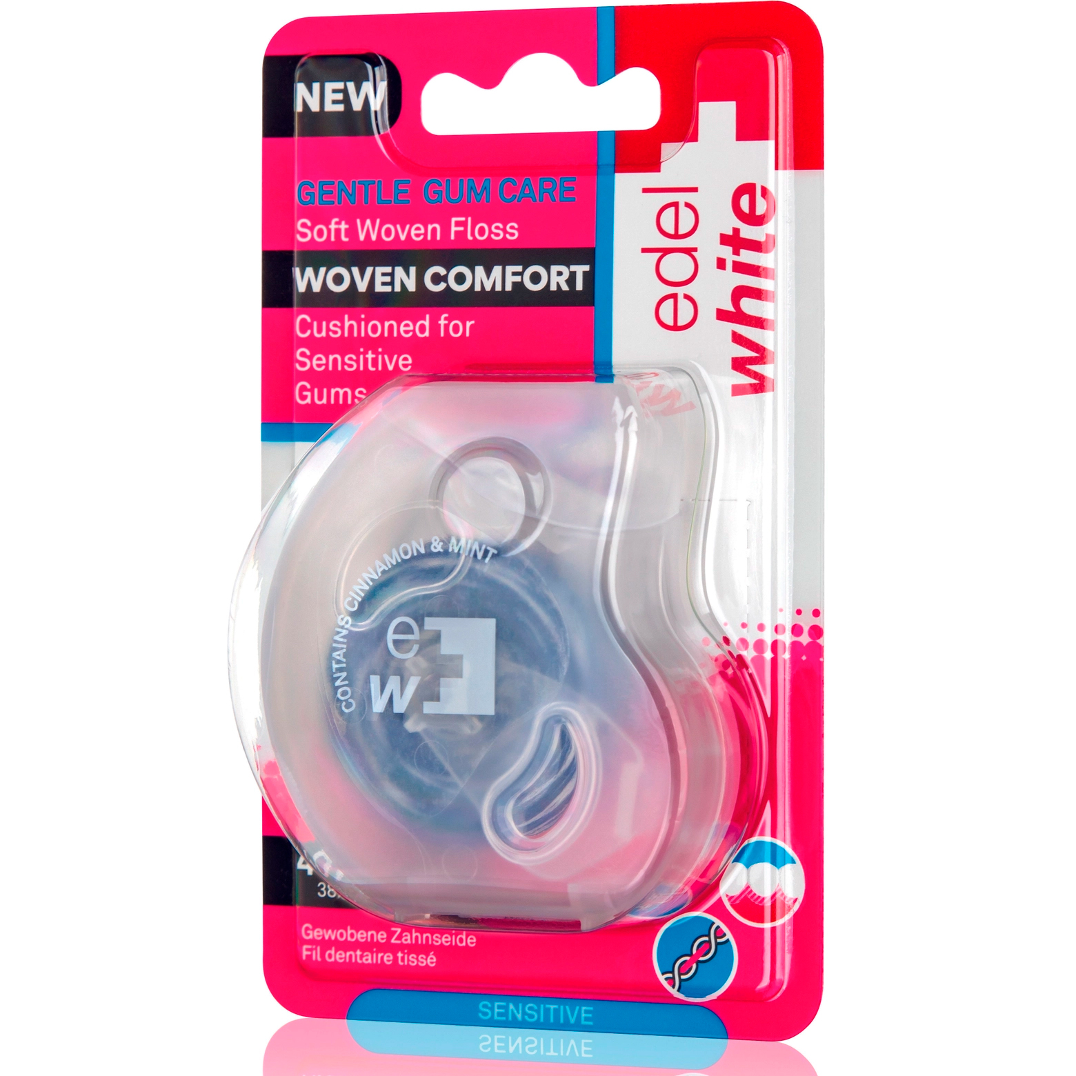 Edel+White Gentle Gum Care Soft Woven Floss Woven Comfort Sensitive 40 mtr