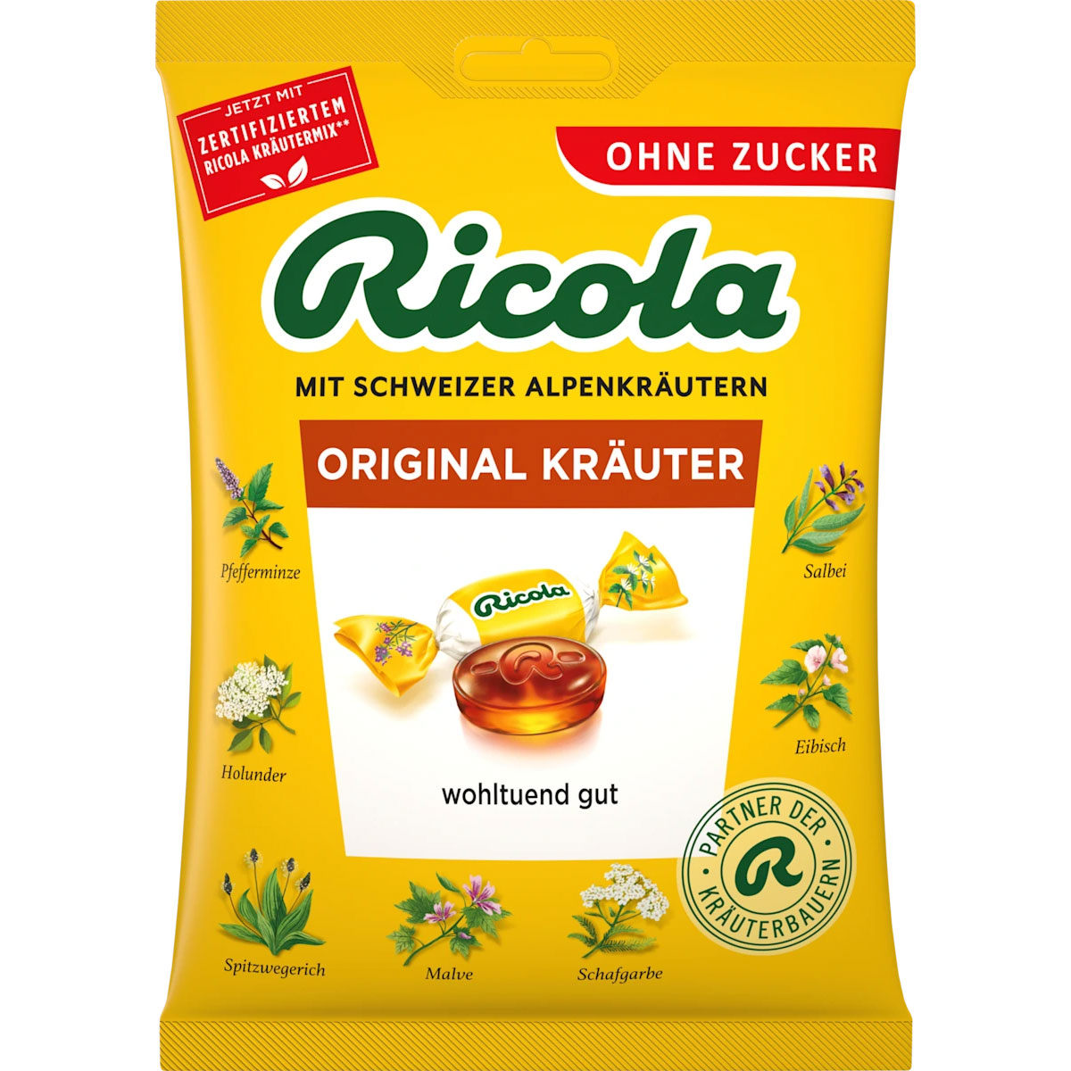 Ricola Kräuterbonbons Original Herb Tüte 75 gr.