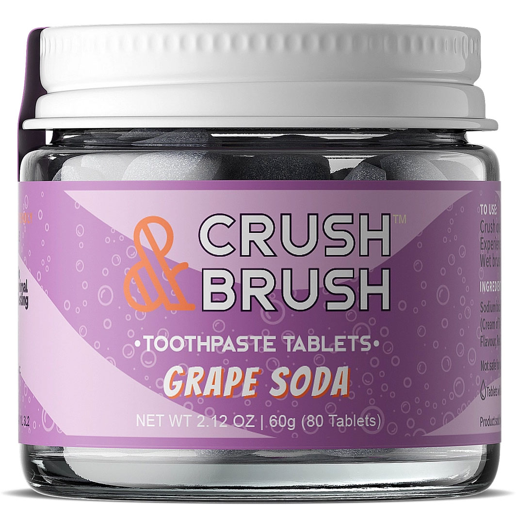 Xylitol Zahnpasta Tabletten NELSONS Crush & Brush Grape Soda 60g