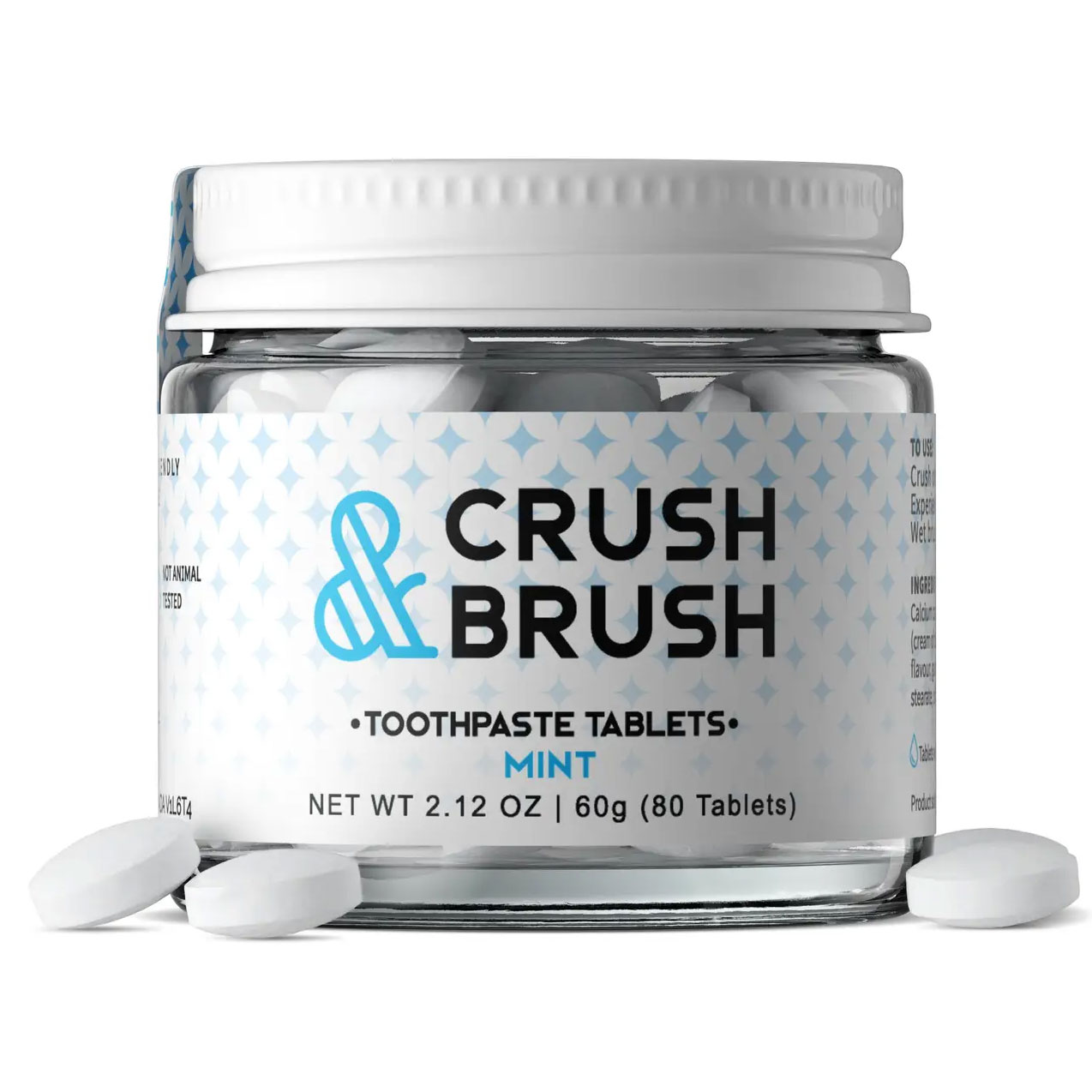 Xylitol Zahnpasta Tabletten NELSONS Crush & Brush Mint 60g
