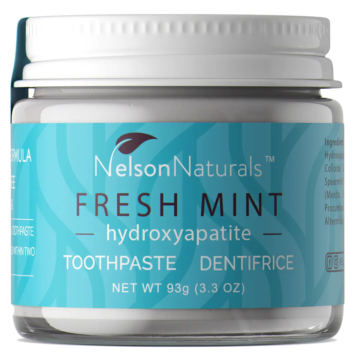 Hydroxyapatit & Xylitol Tandpasta NELSONS Naturals Fresh Mint 93g - Nelson Naturals