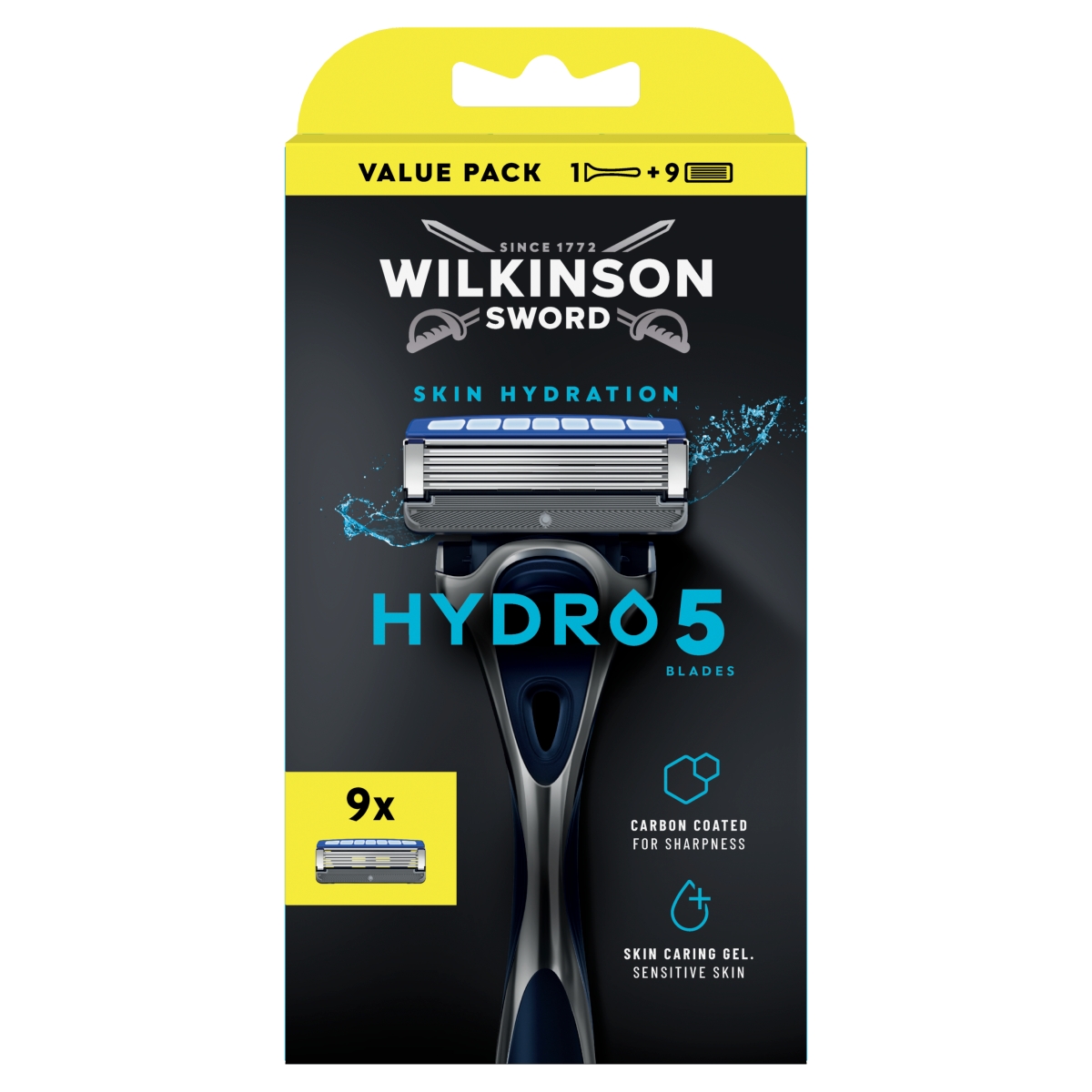 Wilkinson Sword Hydro 5 Rasierer + 9 Stk. Rasierklingen
