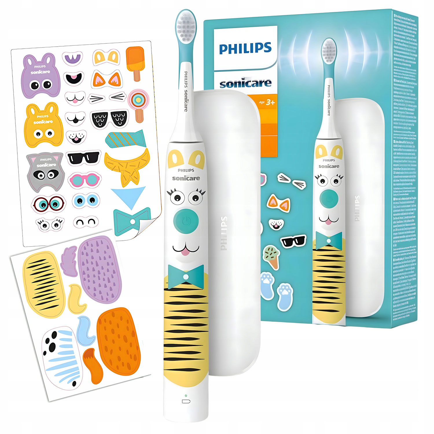 Philips Sonicare For Kids Elektrisk tandbørste (3+ år) Inkl. Rejse-etui - Elektriske tandbørster til børn - Tandpleje til børn