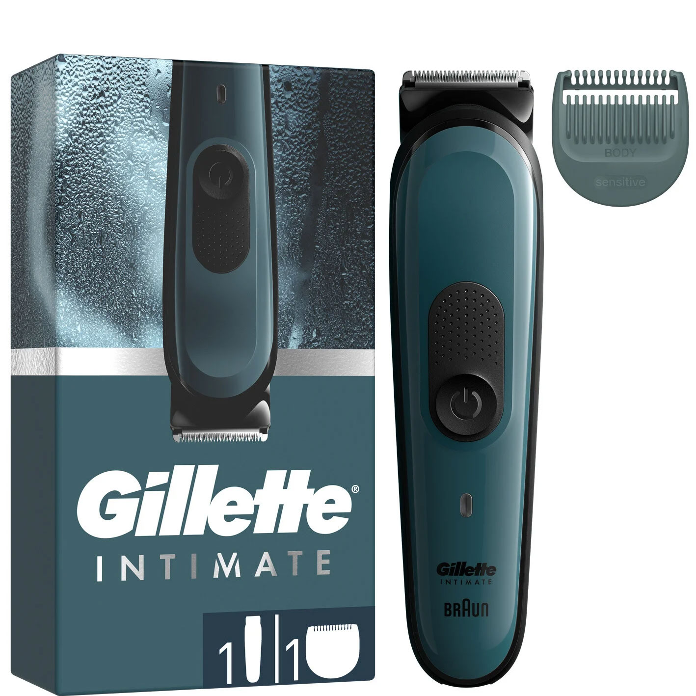 GILLETTE Intimate Hair Trimmer BG3 Skånsom og effektiv Intimtrimmer til mænd