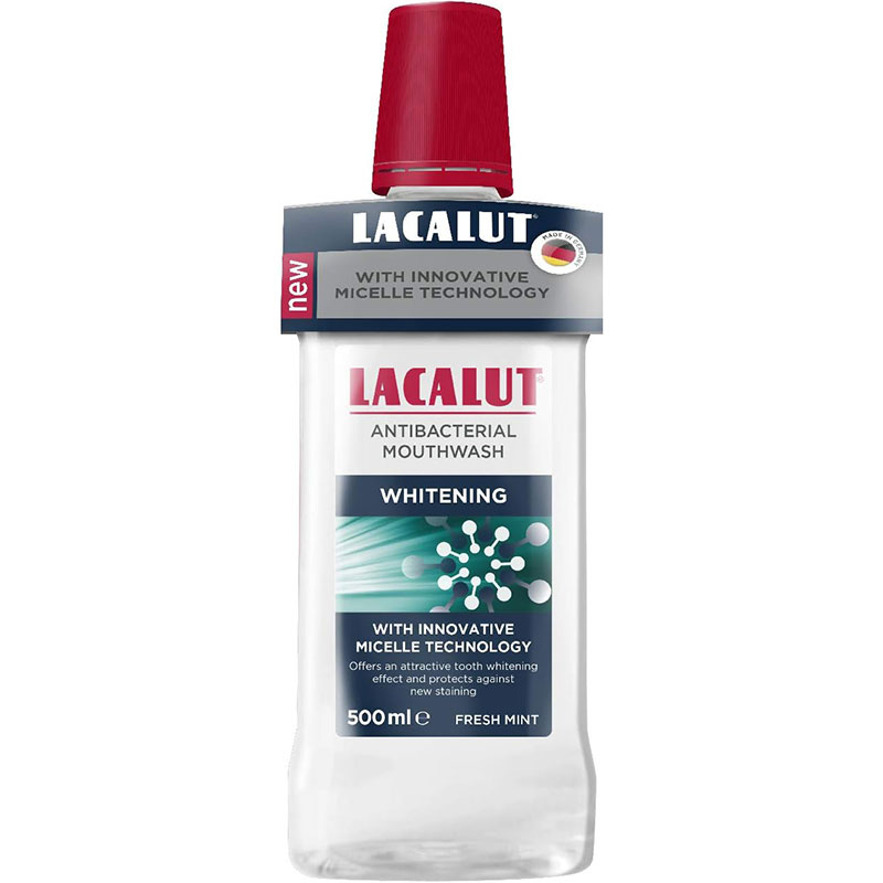 LACALUT Perfect Whitening Antibakteriel Mundskyl 500 ml. - Lacalut Mundskyl