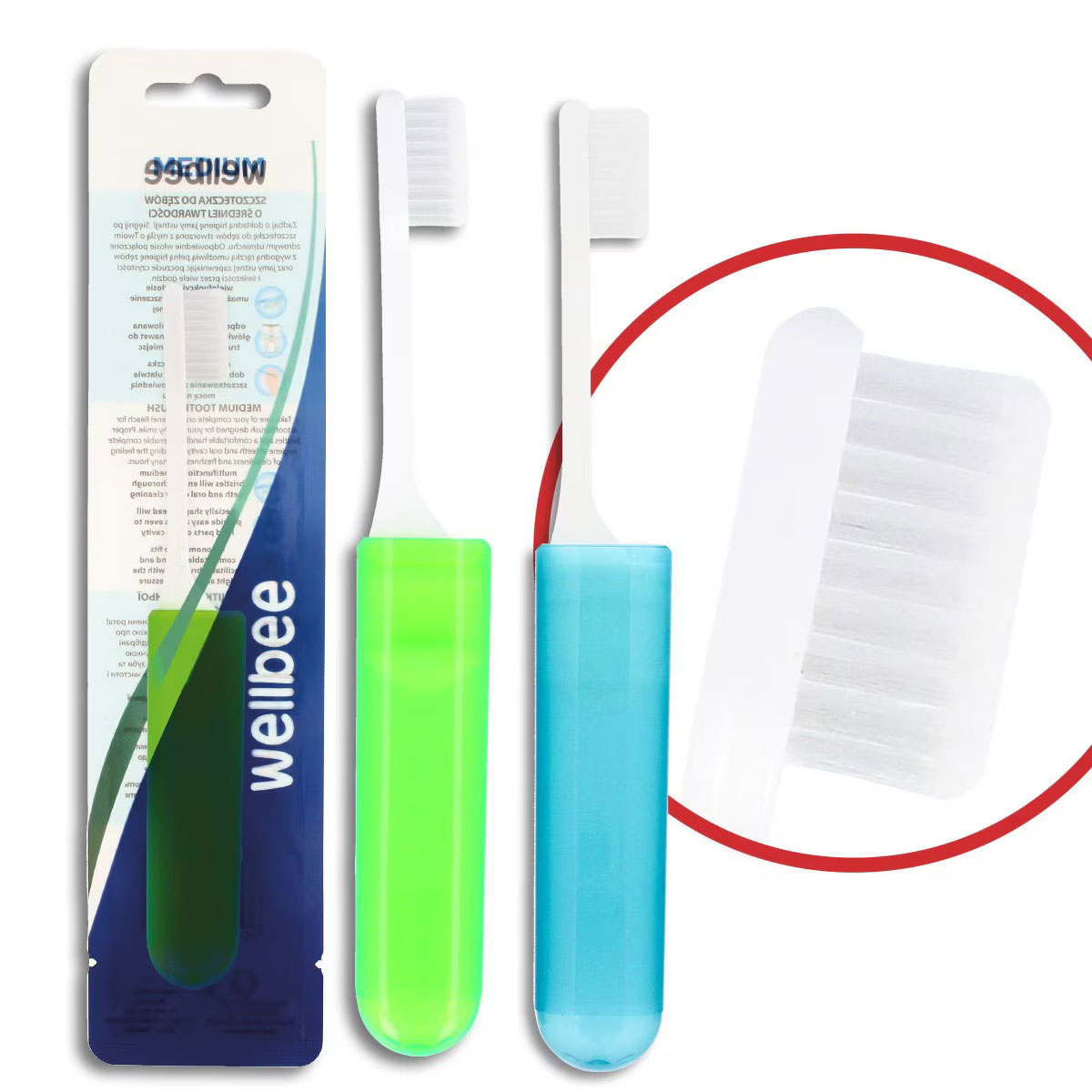 Reisezahnbürste WELLBEE 1 Stk. Medium