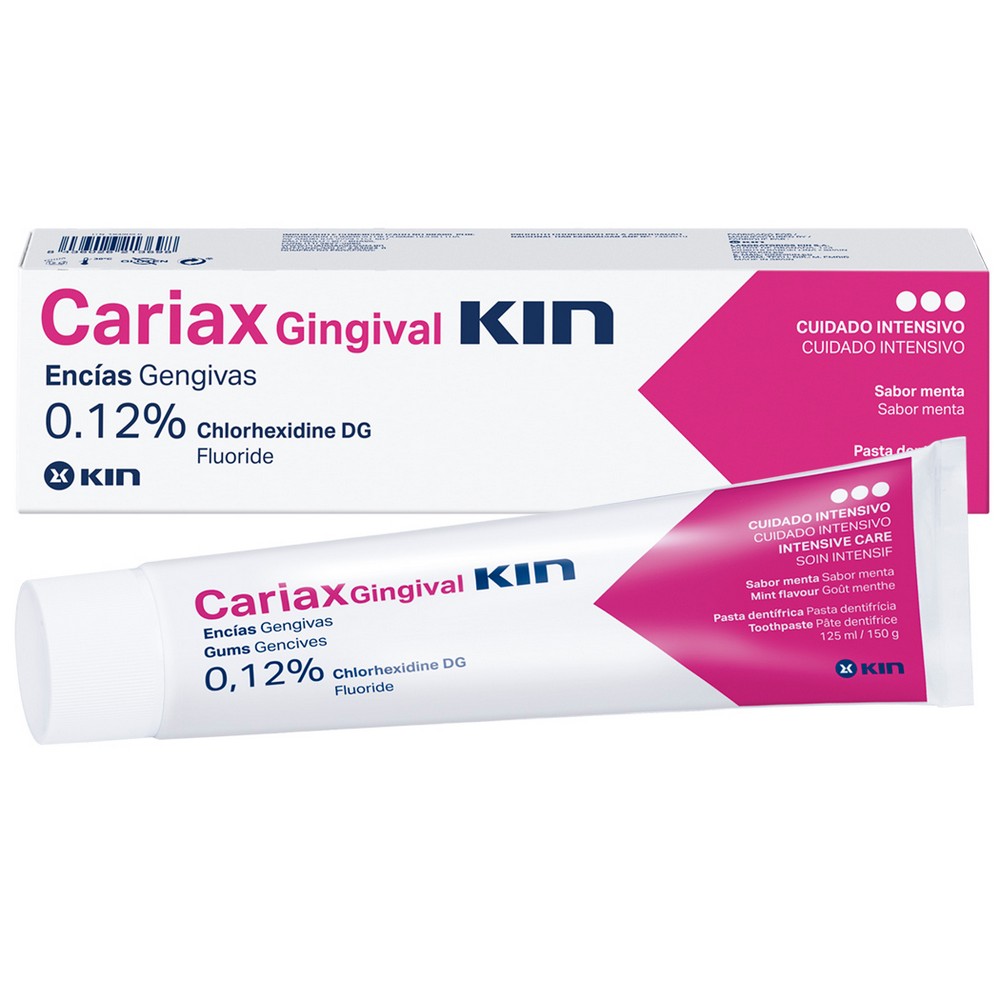 Klorhexidin Zahnpasta KIN Cariax Gingival Zahnpasta 75 ml. intensive Pflege bei gereiztem und blutendem Zahnfleisch