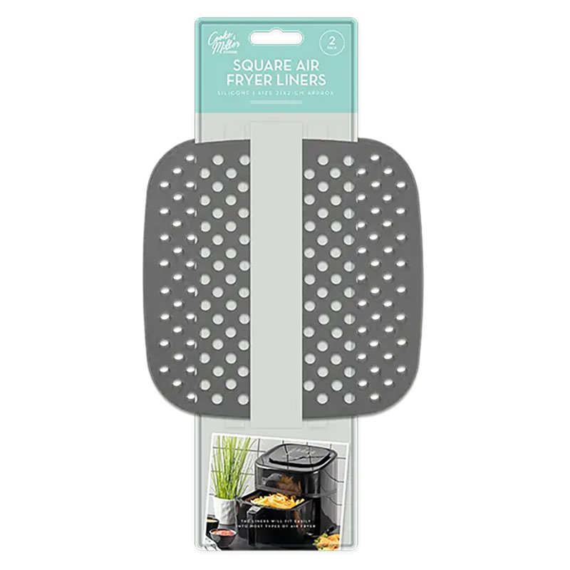 Air fryer Silikon liner 21 x 21 cm perforiert (2 Stk.)