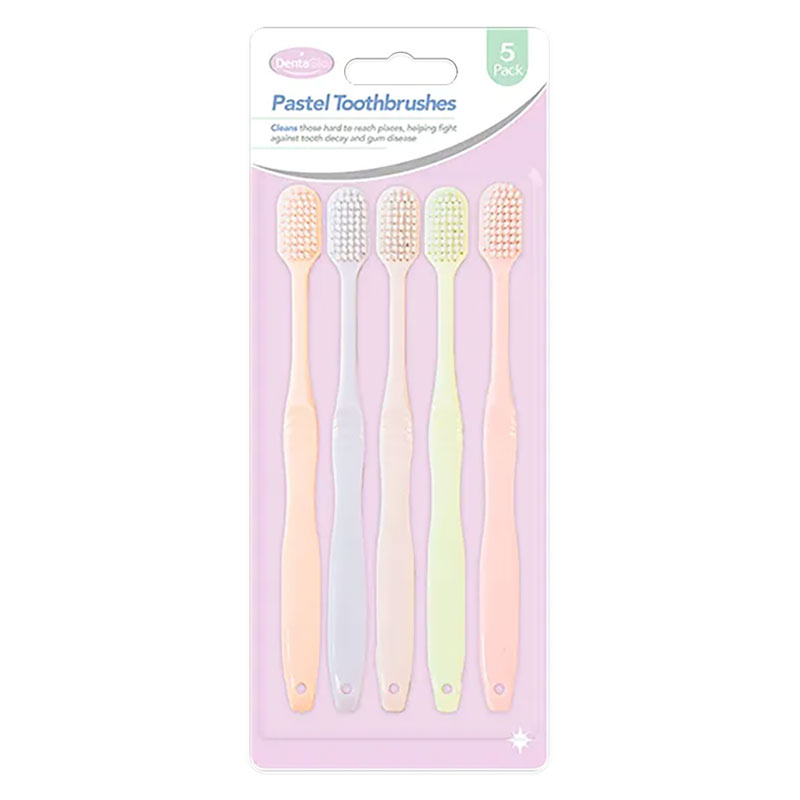 Toothbrushes in pastel colors DENTAGLO 5 Stk.