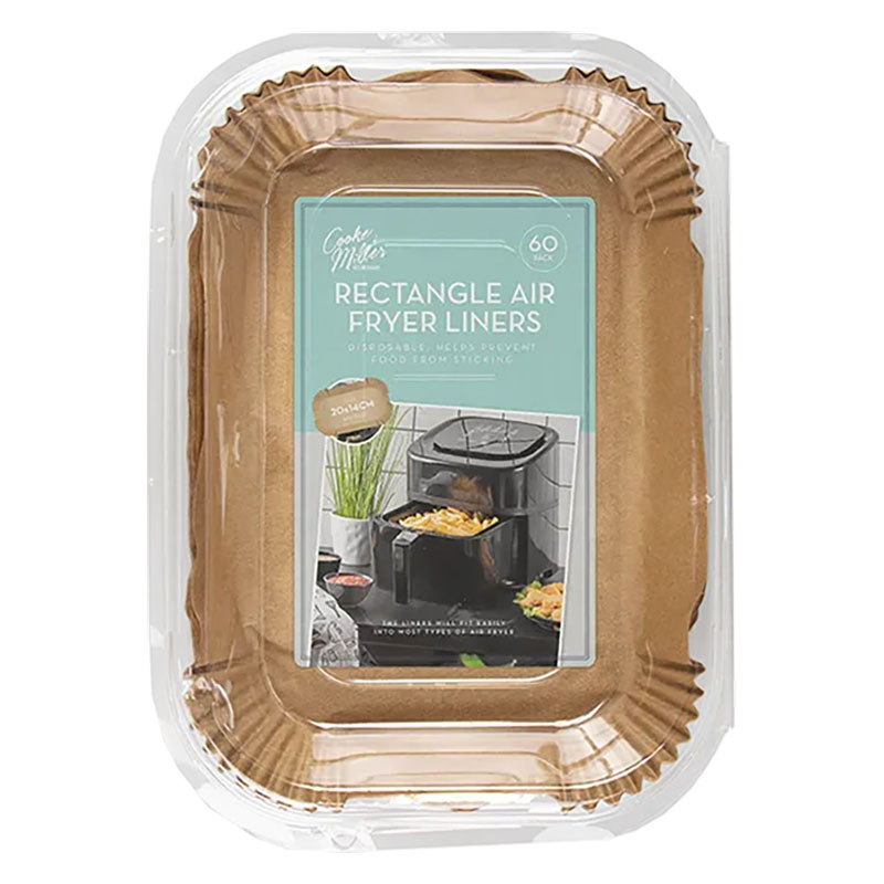 Air fryer Papier liners 20 x 14 cm 60 Stk. rechteckige