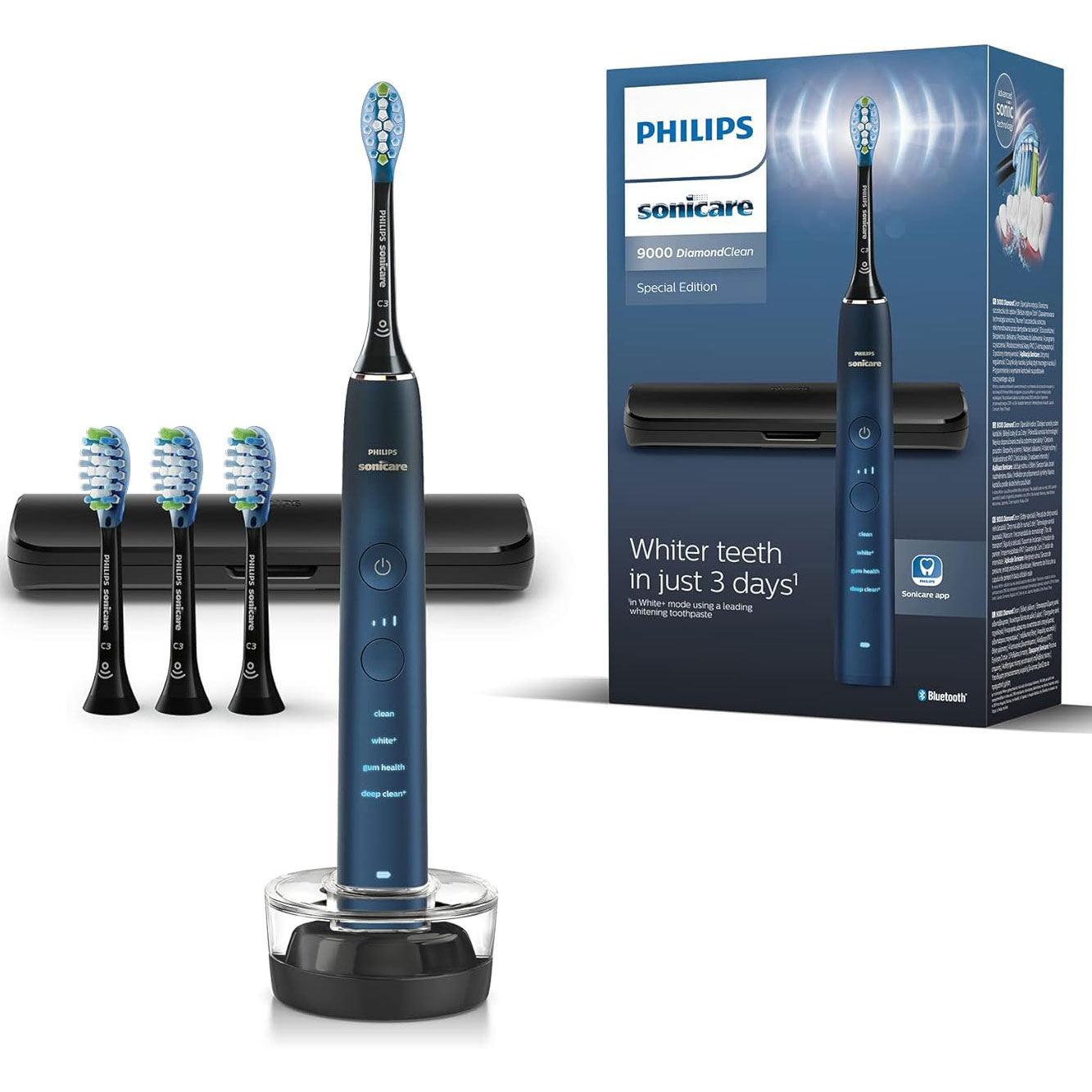 PHILIPS Sonicare DiamondClean 9000 El-Tandbørste Aquamarine inkl. Rejseetui - Philips Sonicare Eltandbørster