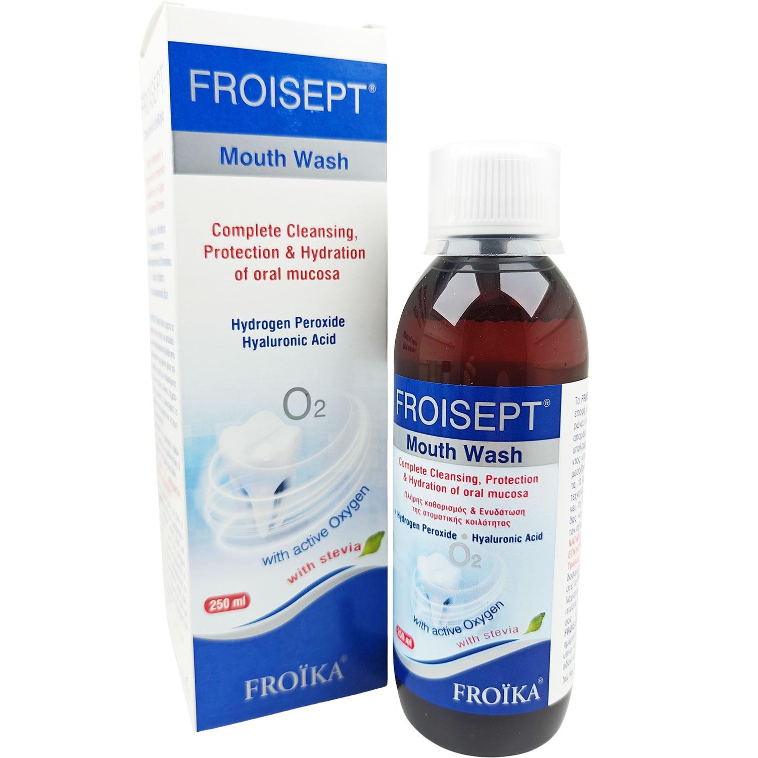 FroiSEPT Munddusche aktiv Sauerstoff & Hyaluronsäure für optimale Mundpflege (250 ml)