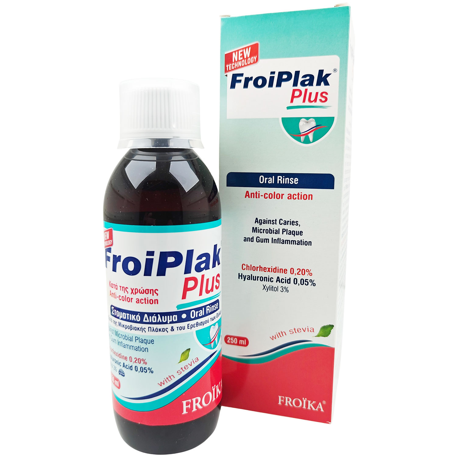 Klorhexidin Mundskyl 0.20 % med Xylitol FROIPLAK Plus Oral Rinse 250 ml - Froika Mundskyl