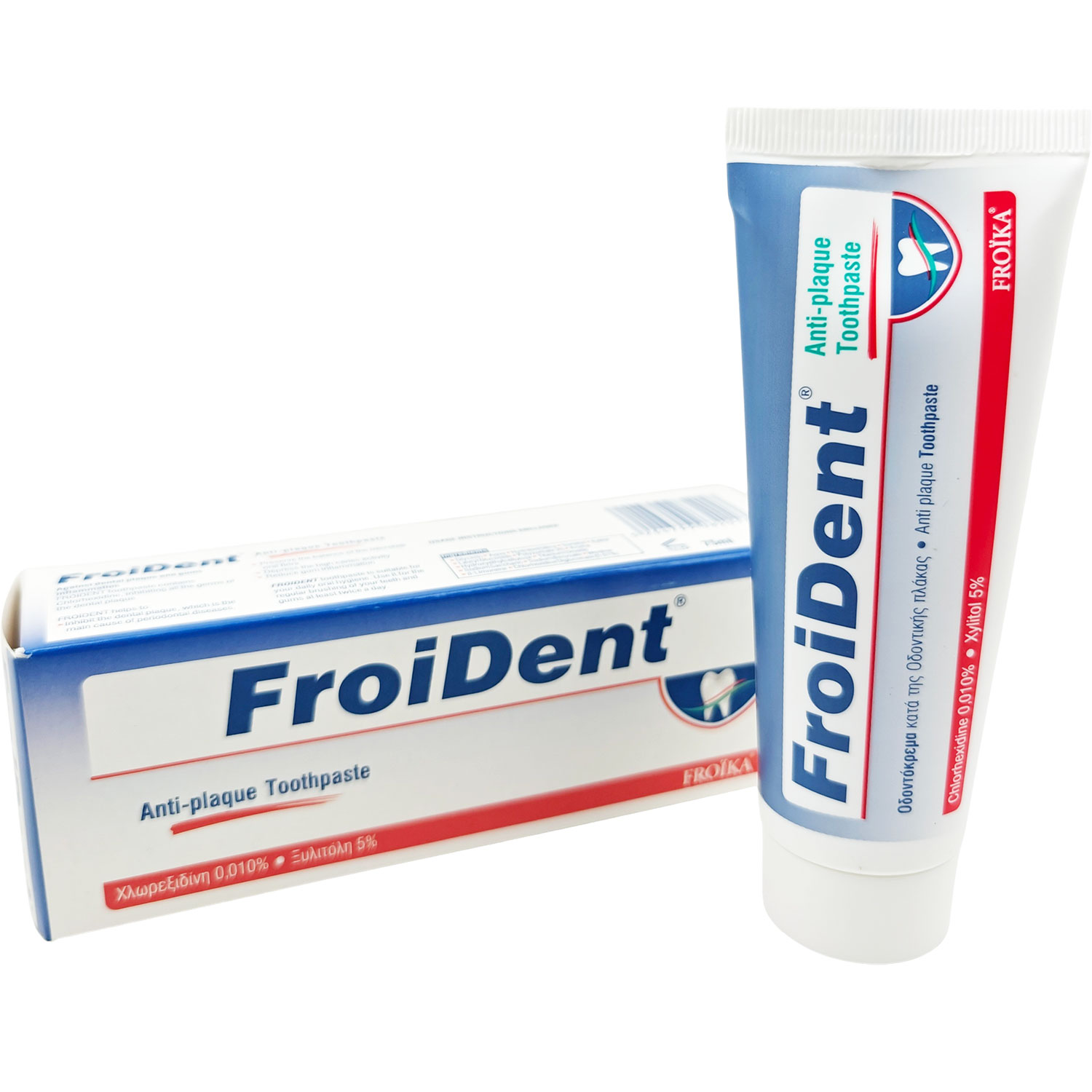 Klorhexidin Tandpasta med Xylittol FROIKA FroiDent Anti-Plaque (75 ml) - Froika Tandpasta