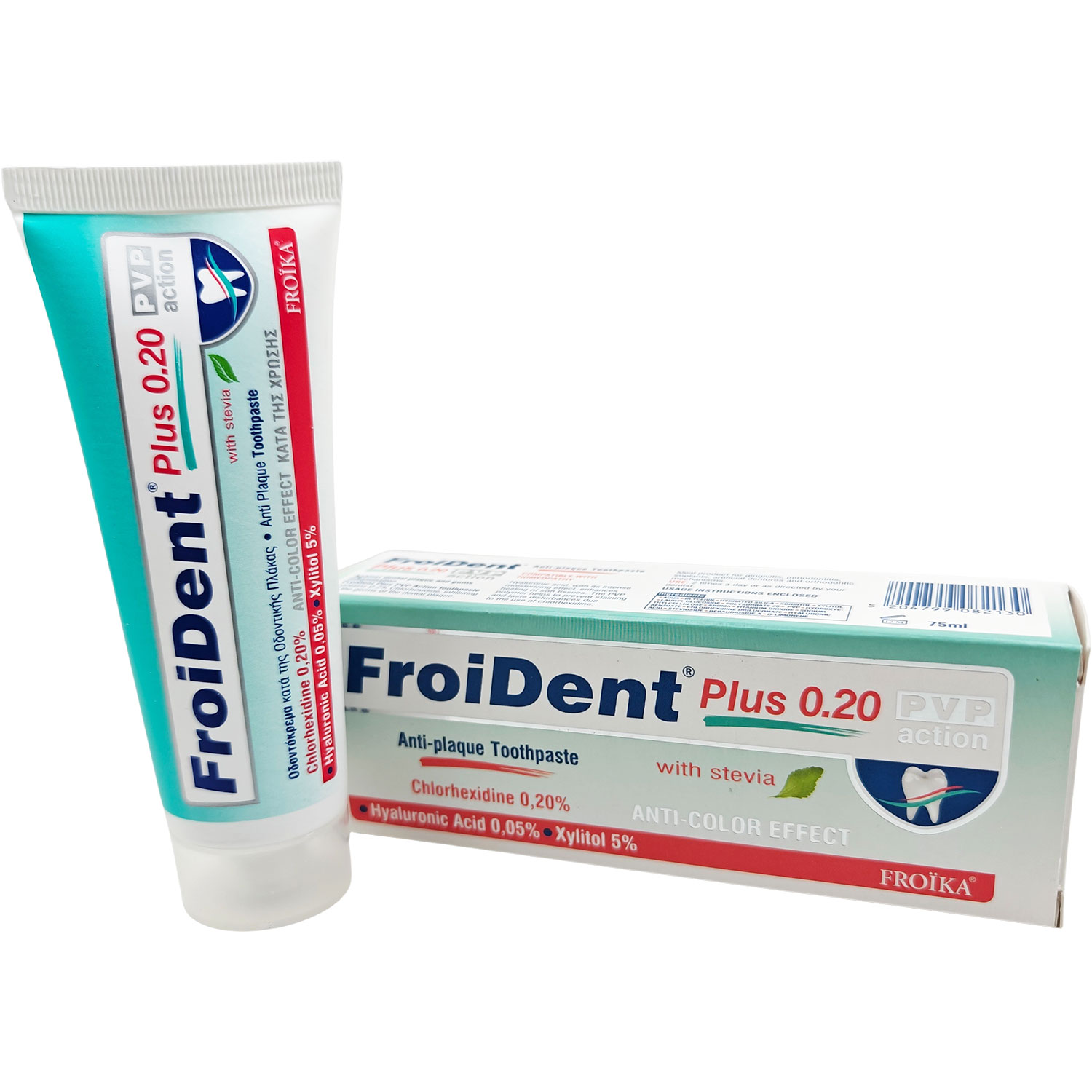 Klorhexidin Tandpasta 0.20 % med Xylittol FROIKA FroiDent Plus Anti-Plaque (75 ml) - Froika Tandpasta