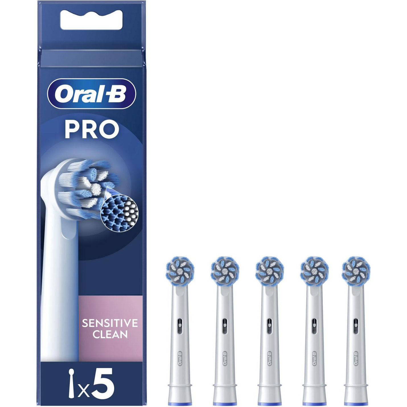 Oral-B PRO Sensitive Clean Børstehoveder 5 stk. - Oral-B Sensitive Tandbørstehoveder - Tandbørster