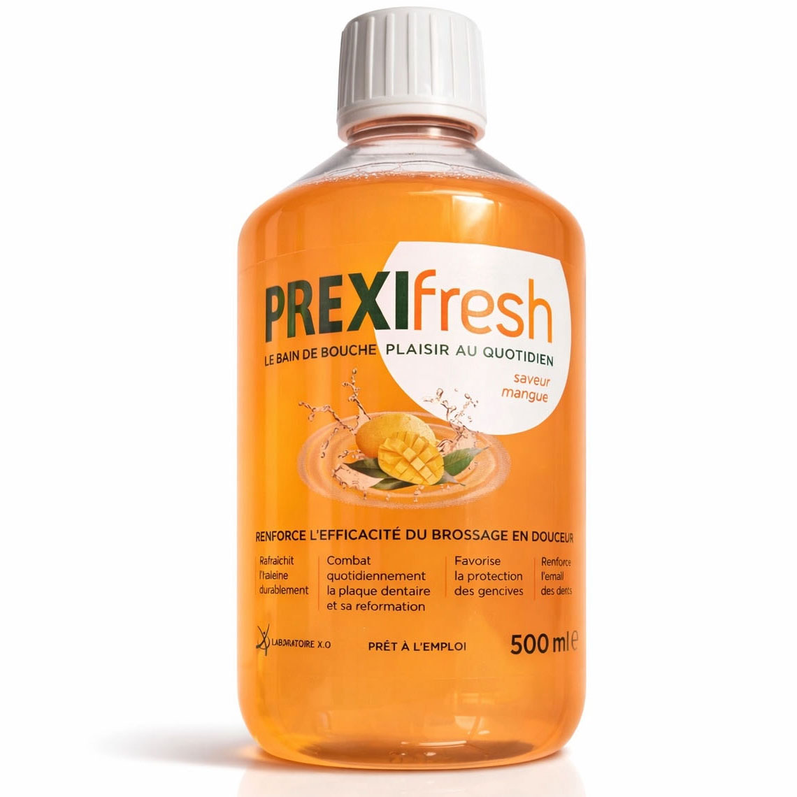 Prexifresh Mundskyl Mango 500 ml Effektiv beskyttelse med fluor og frisk smag