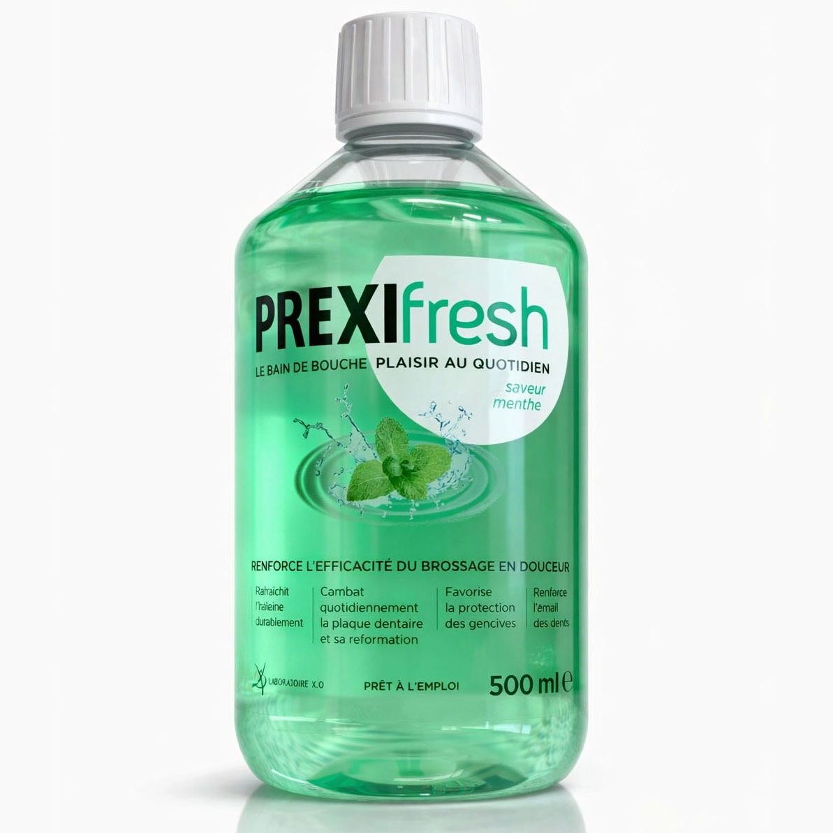 Prexifresh Mundskyl Mint 500 ml Effektiv antibakteriel mundskyl med fluor