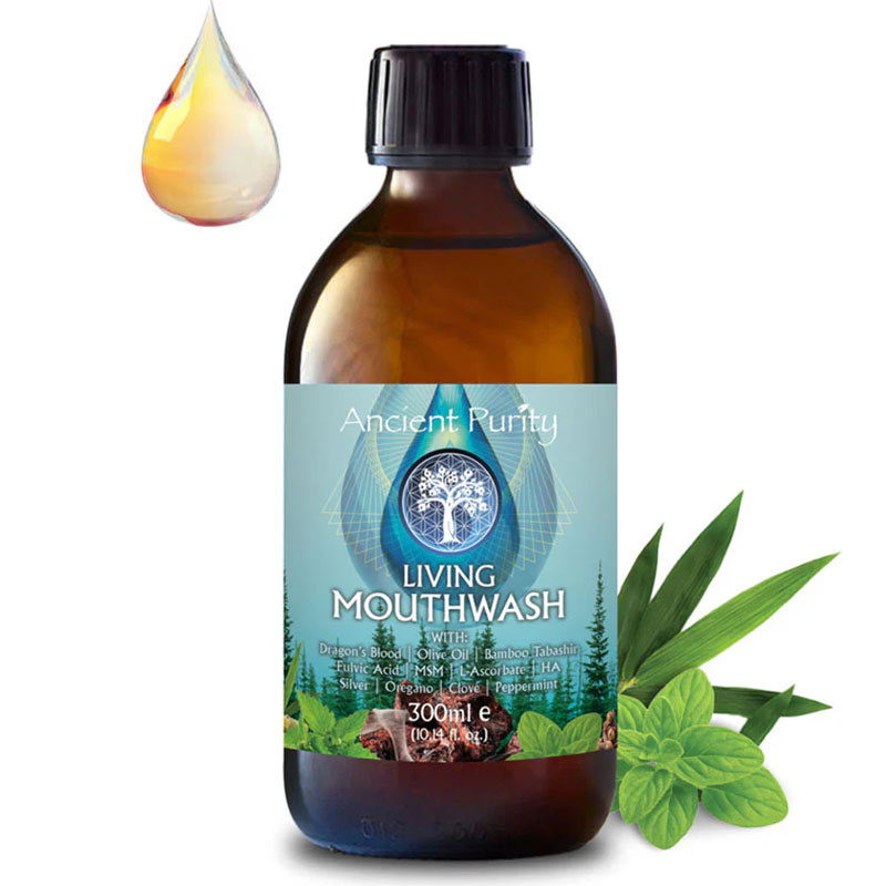 Ancient Purity Living Fortschrittliche Munddusche mit active Mineralien & botanischen Extrakten (300 ml.)