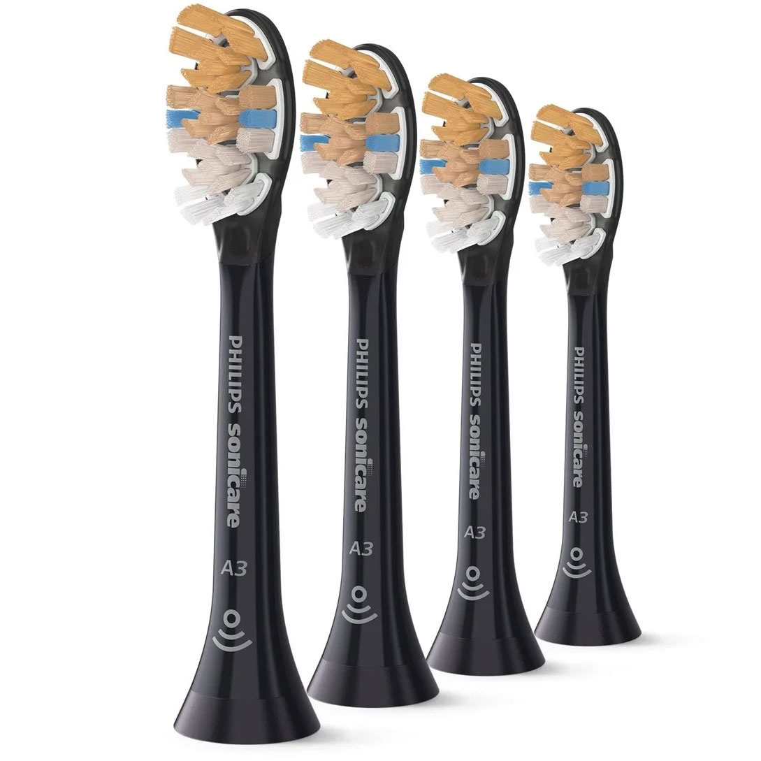 Sorte Philips Sonicare A3 Premium All-in-One børstehoveder 4 stk. - Philips Sonicare A3 Premium All-in-0ne Børstehoveder - Tandbørster