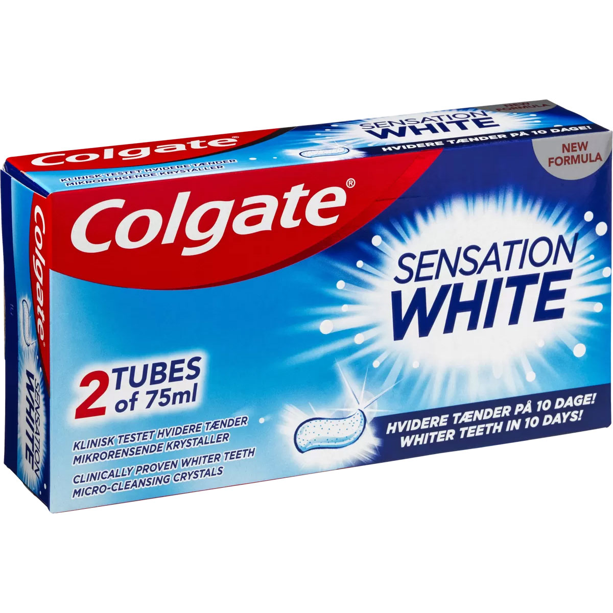 COLGATE Sensation White Tandpasta 2 x 75 ml - Colgate tandpasta