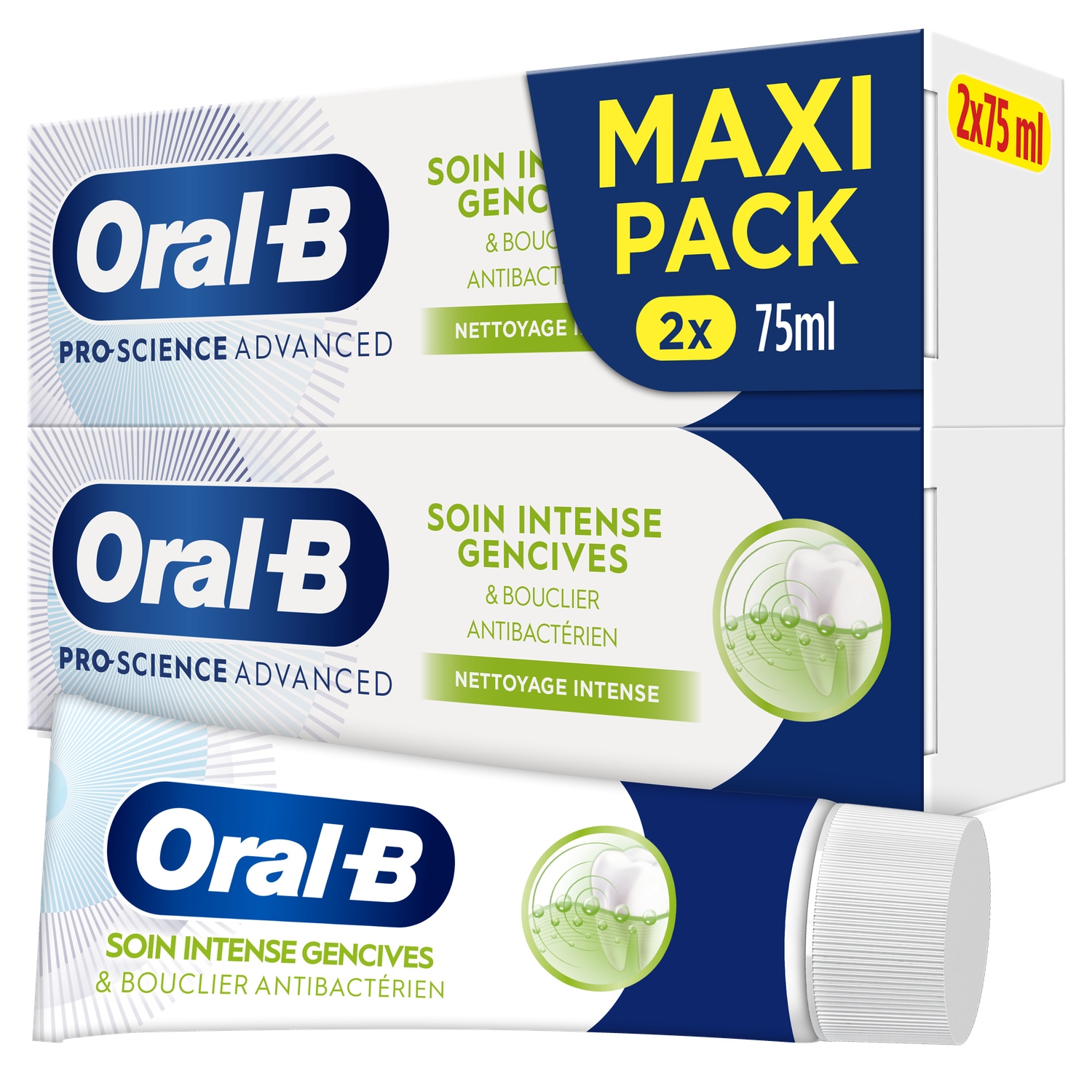 ORAL-B Pro-Science Advanced Tandpasta Intense Gum Care & Antibacterial Shield 2 x 75 ml - Oral-B Tandpasta
