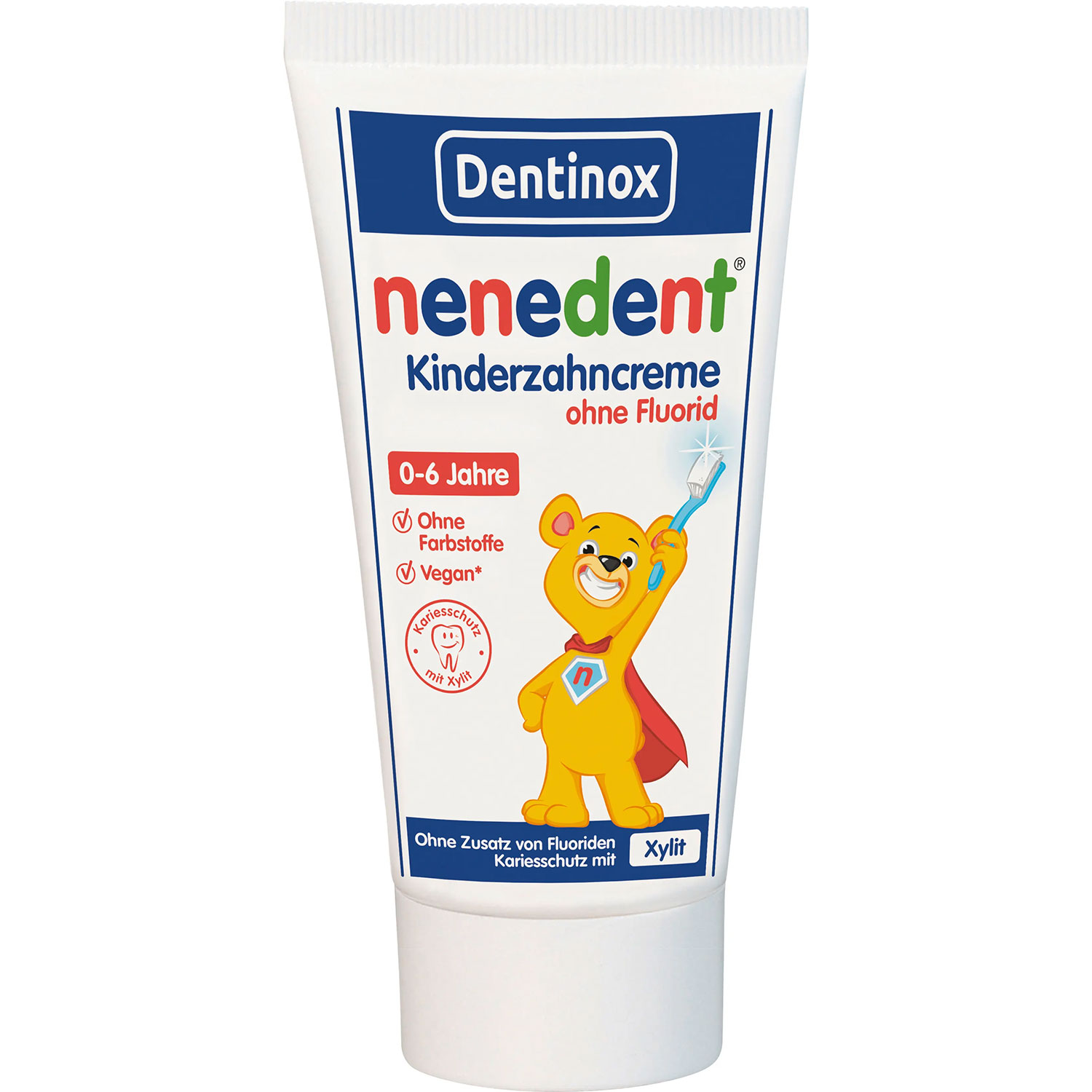 Fluorfri børnetandpasta med xylitol NENEDENT 0-6 år (50 ml.) - Nenedent Tandpasta