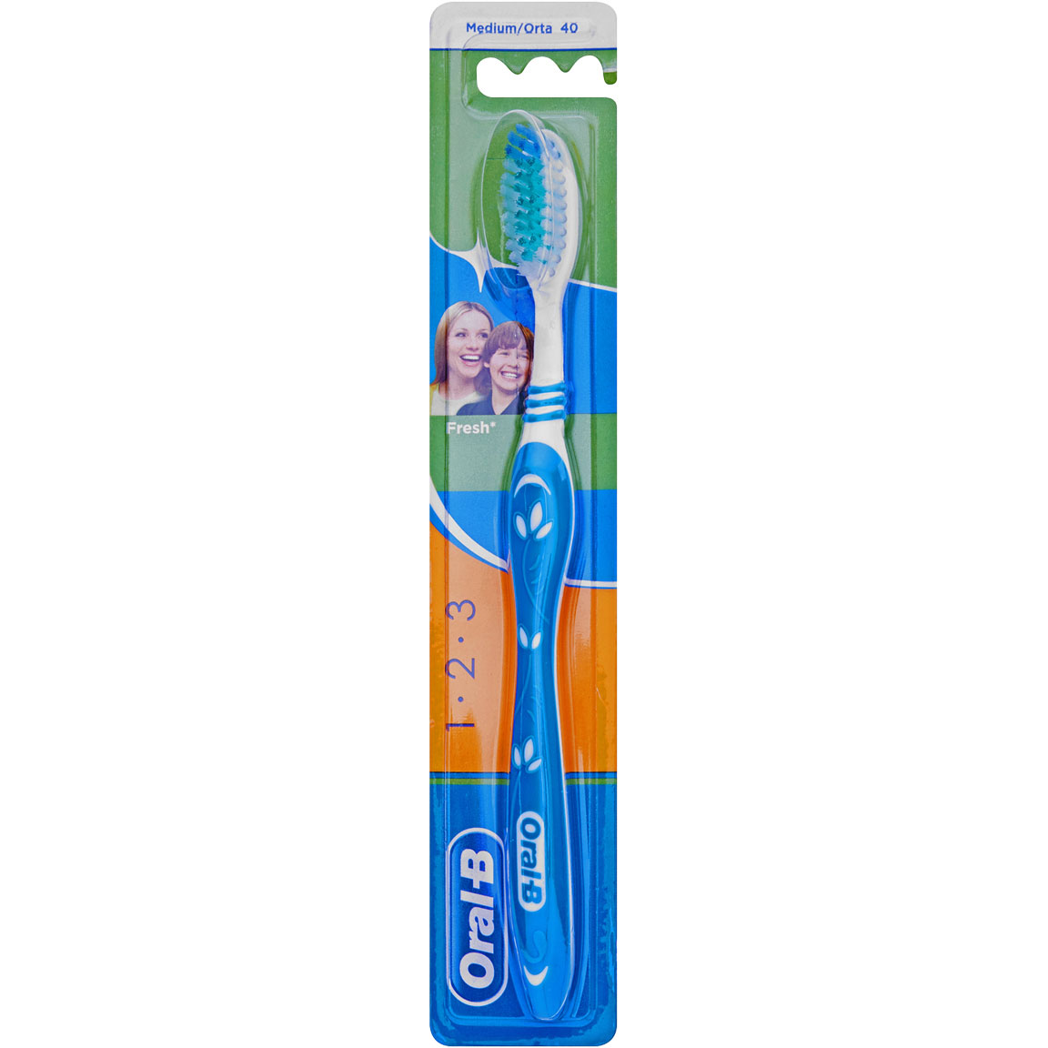 Oral-B Tandbørste 1-2-3 Fresh Medium 40 - Tandbørster til voksne fra Oral-B