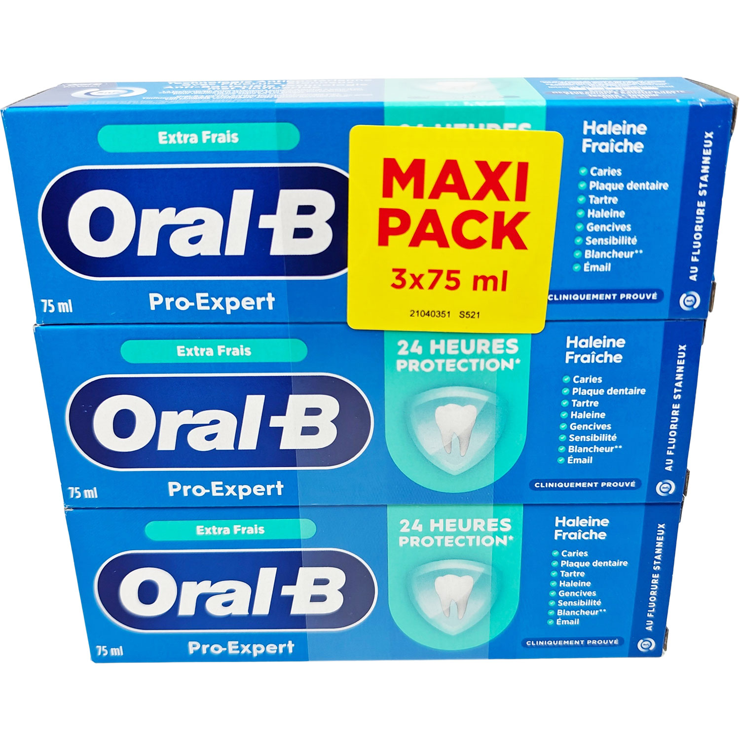 ORAL-B Pro-Expert Tandpasta 3 x 75 ml. Fresh Breath Extra Frisch - Oral-B Tandpasta
