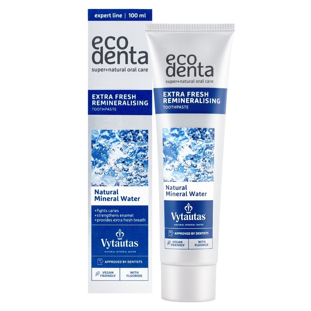 Naturlig Hydroxyapatit Tandpasta ECODENTA Extra Fresh & Remineralising 75 ml - EcoDenta Tandpasta