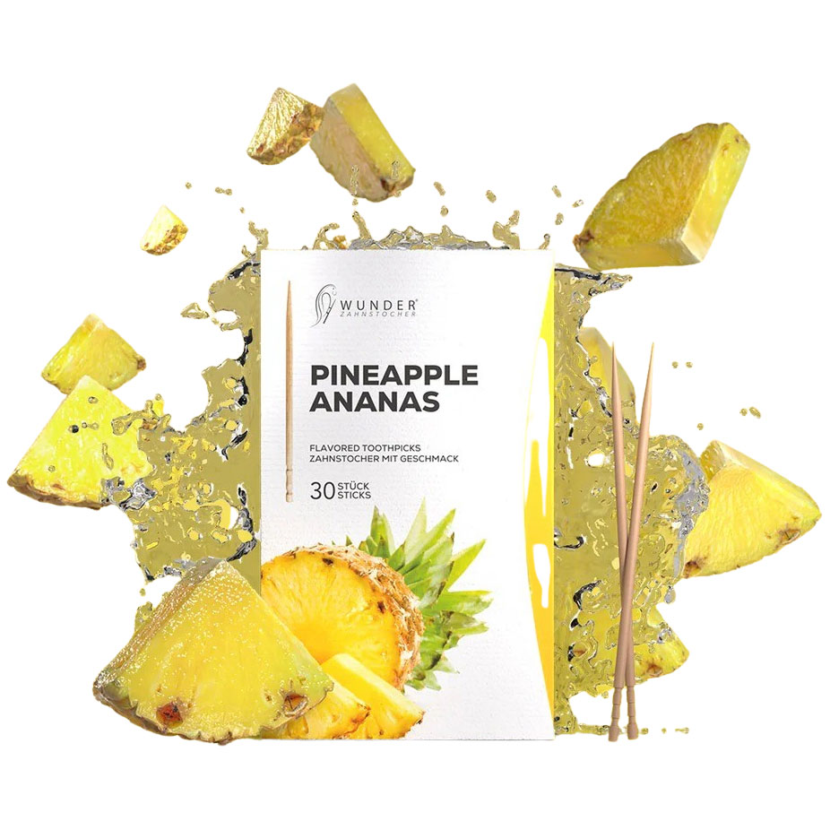 Wunder Zahnstocher Pineapple 30 Stk. Einzeln verpackte Zahnstocher