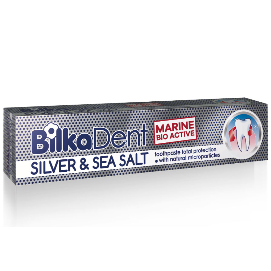 Fortschrittliche Zahnpflege mit Silber und Meersalz BILKA DENT Silver & Sea Salt Fluorfrei (75 ml.)