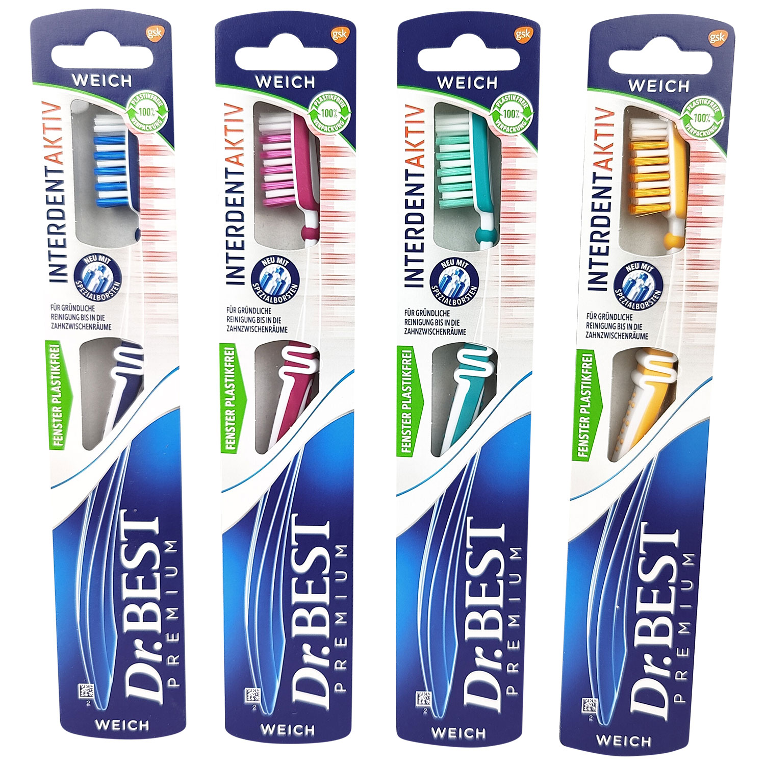 Dr. Best Soft Zahnbürste Interdent Active Weiche Borsten