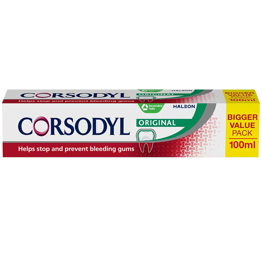 Corsodyl Original Zahnpasta für empfindliches Zahnfleisch 100 ml.
