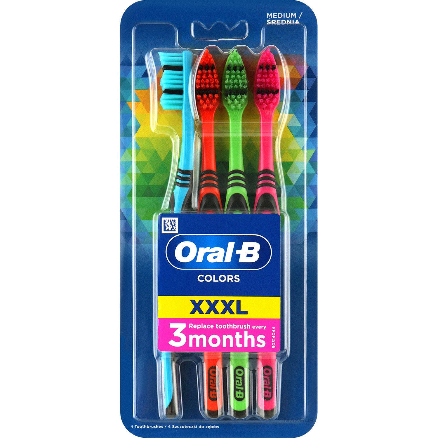 Oral-B Colors Tandbørster Medium, 4 stk. - Oral-B tandbørster