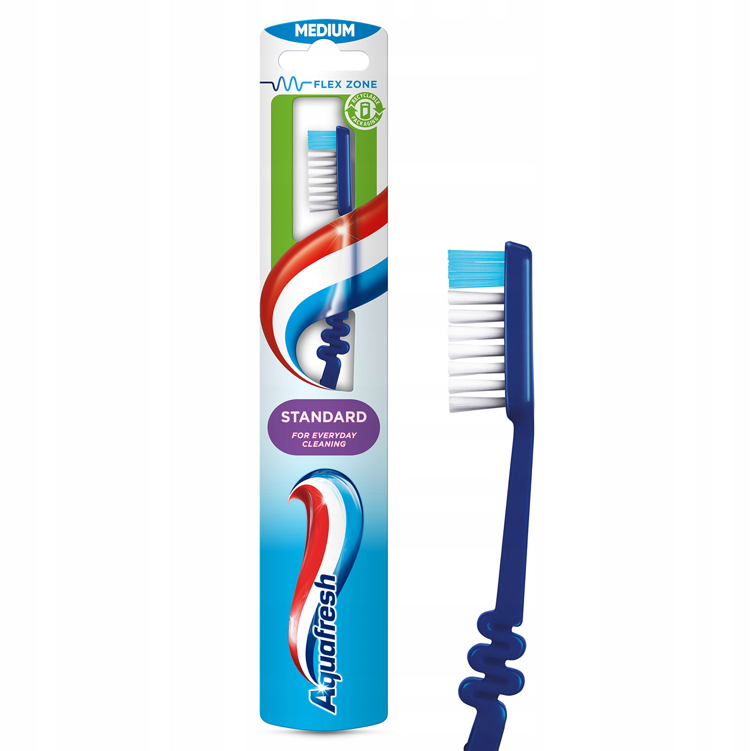 AQUAFRESH Tandbørste Flex Zone Standard Medium Effektiv daglig rengøring - Aquafresh tandbørster