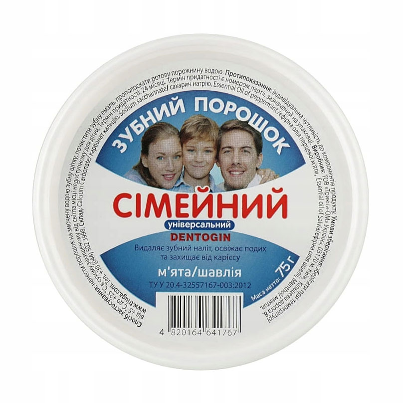 Whitening Zahnpasta Pulver Triuga Dentogin Family Mint & Salvie, 75g
