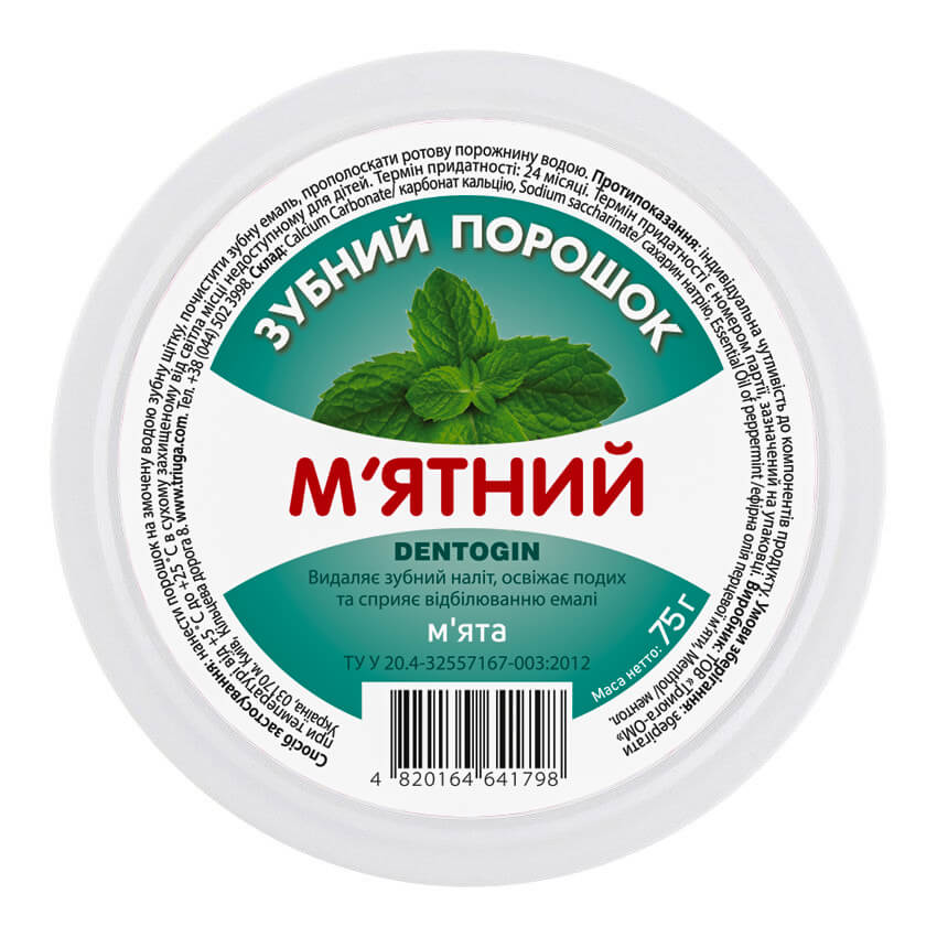 Whitening Zahnpasta Pulver Triuga Dentogin Smokers Mint (75g)