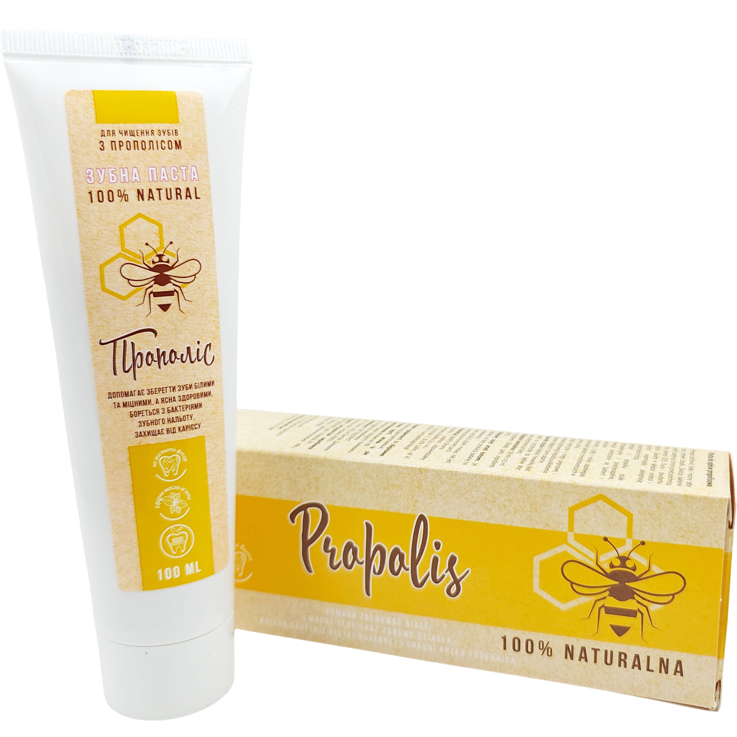 LekoPro Propolis Zahnpasta Natürliche fluorfreie Zahnpflege mit propolis & Xylitol (100 ml.)