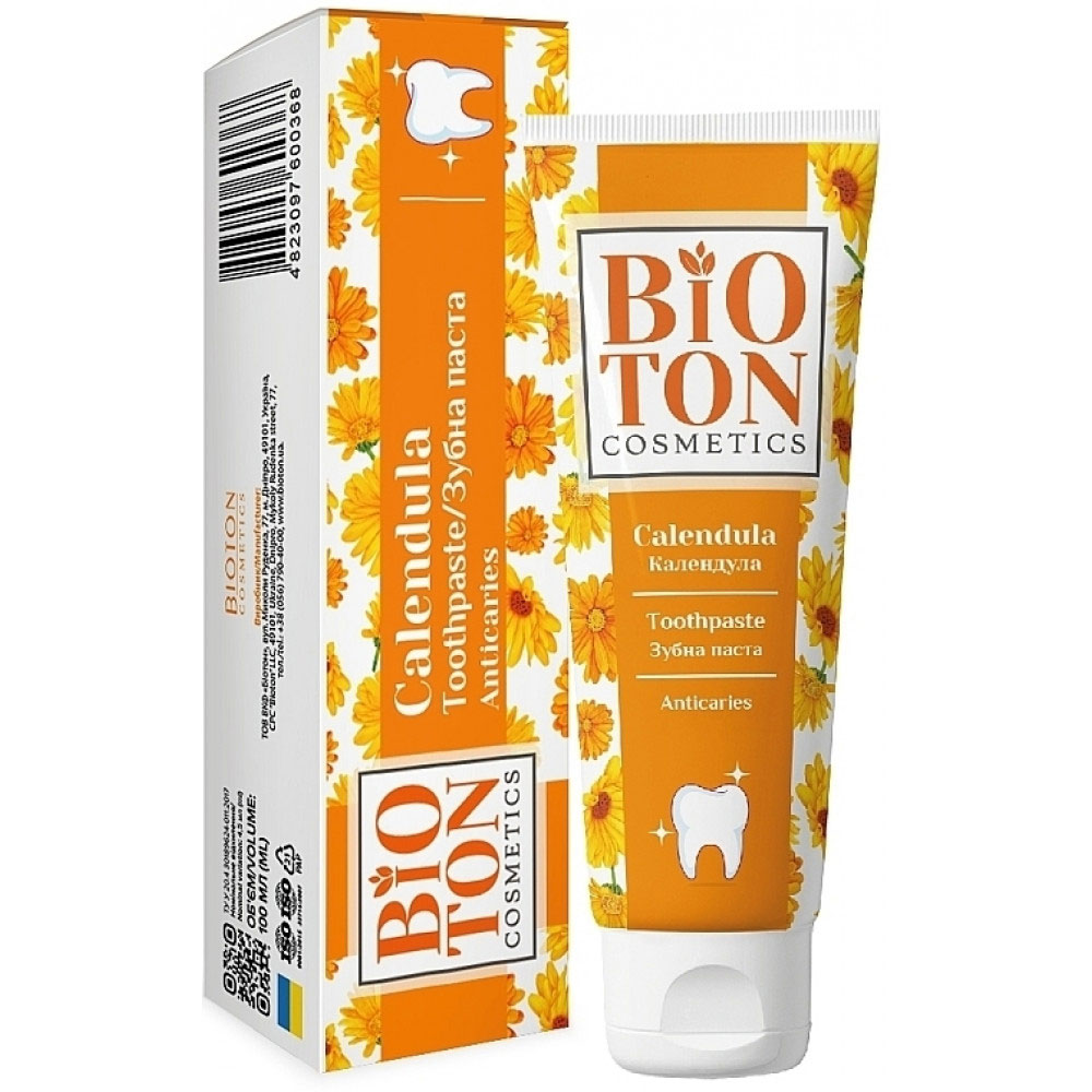 Bioton Calendula Zahnpasta Schonende fluorfreie Pflege mit Ringelblumen (100 ml.)