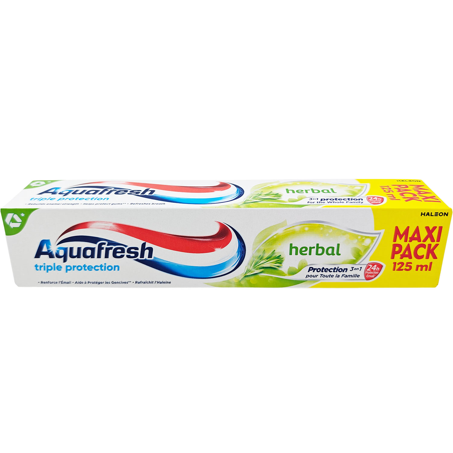 Aquafresh Triple Protection Herbal Tandpasta Naturlig friskhed til hele familien (125 ml.) - Aquafresh Tandpasta